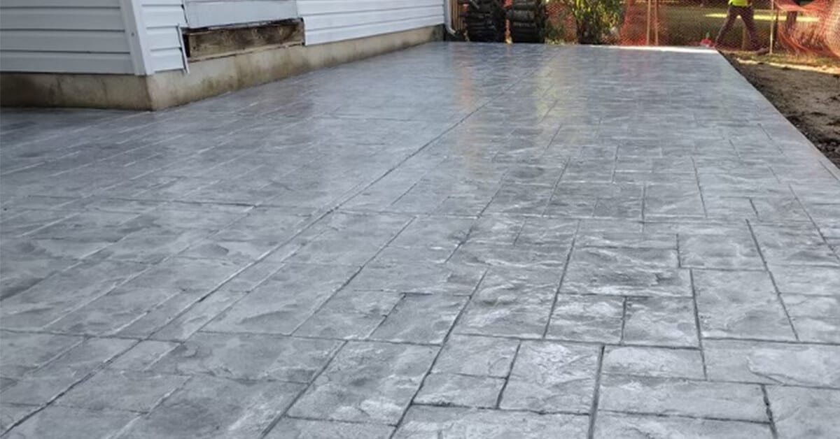 Maintaining Stamped Concrete -gray stamped and decorative concrete