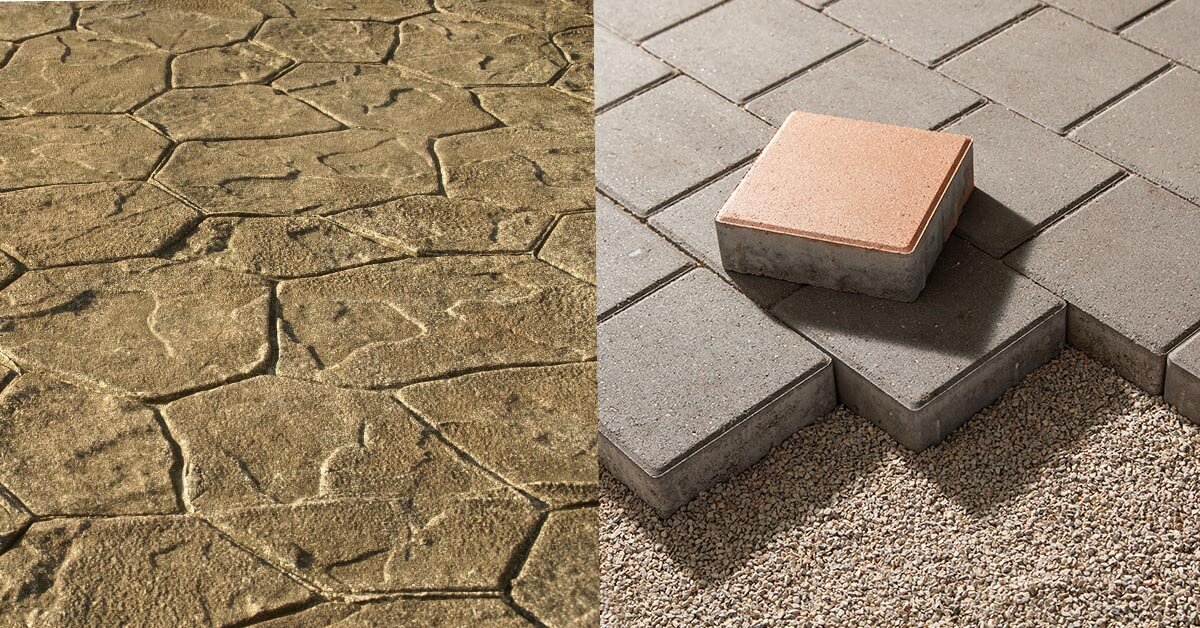 Stamped Concrete versus Traditional Pavers